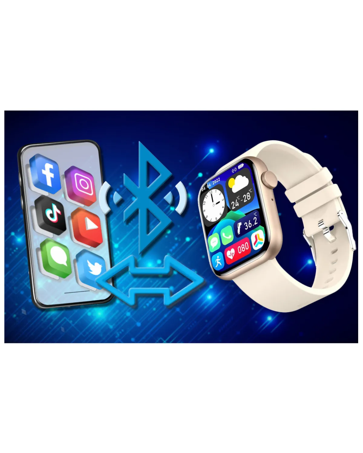 SMARTWATCH UNISEX GRAVITY GT3-6 - ROZMOWY BLUETOOTH, WŁASNE TARCZE (sg022f)