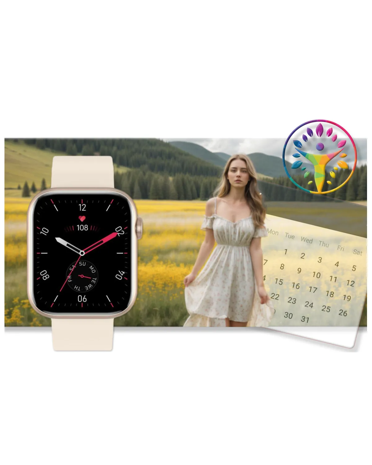 SMARTWATCH UNISEX GRAVITY GT3-6 - ROZMOWY BLUETOOTH, WŁASNE TARCZE (sg022f)