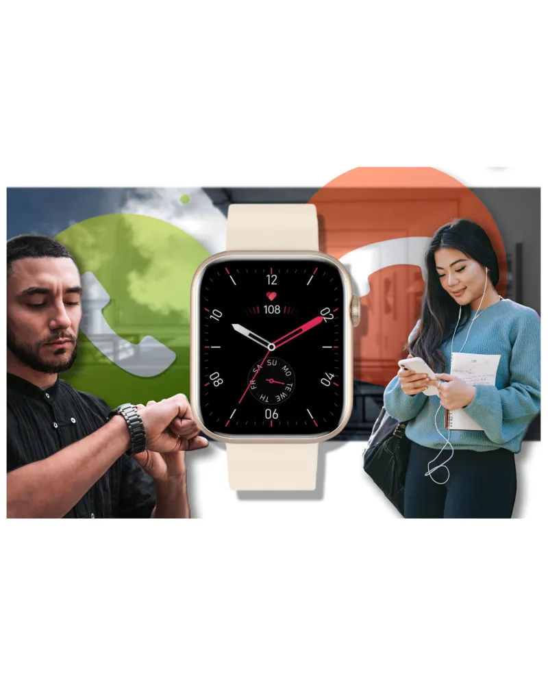 SMARTWATCH UNISEX GRAVITY GT3-6 - ROZMOWY BLUETOOTH, WŁASNE TARCZE (sg022f)