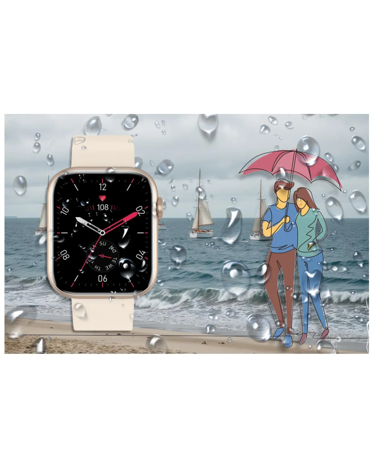 SMARTWATCH UNISEX GRAVITY GT3-6 - ROZMOWY BLUETOOTH, WŁASNE TARCZE (sg022f)