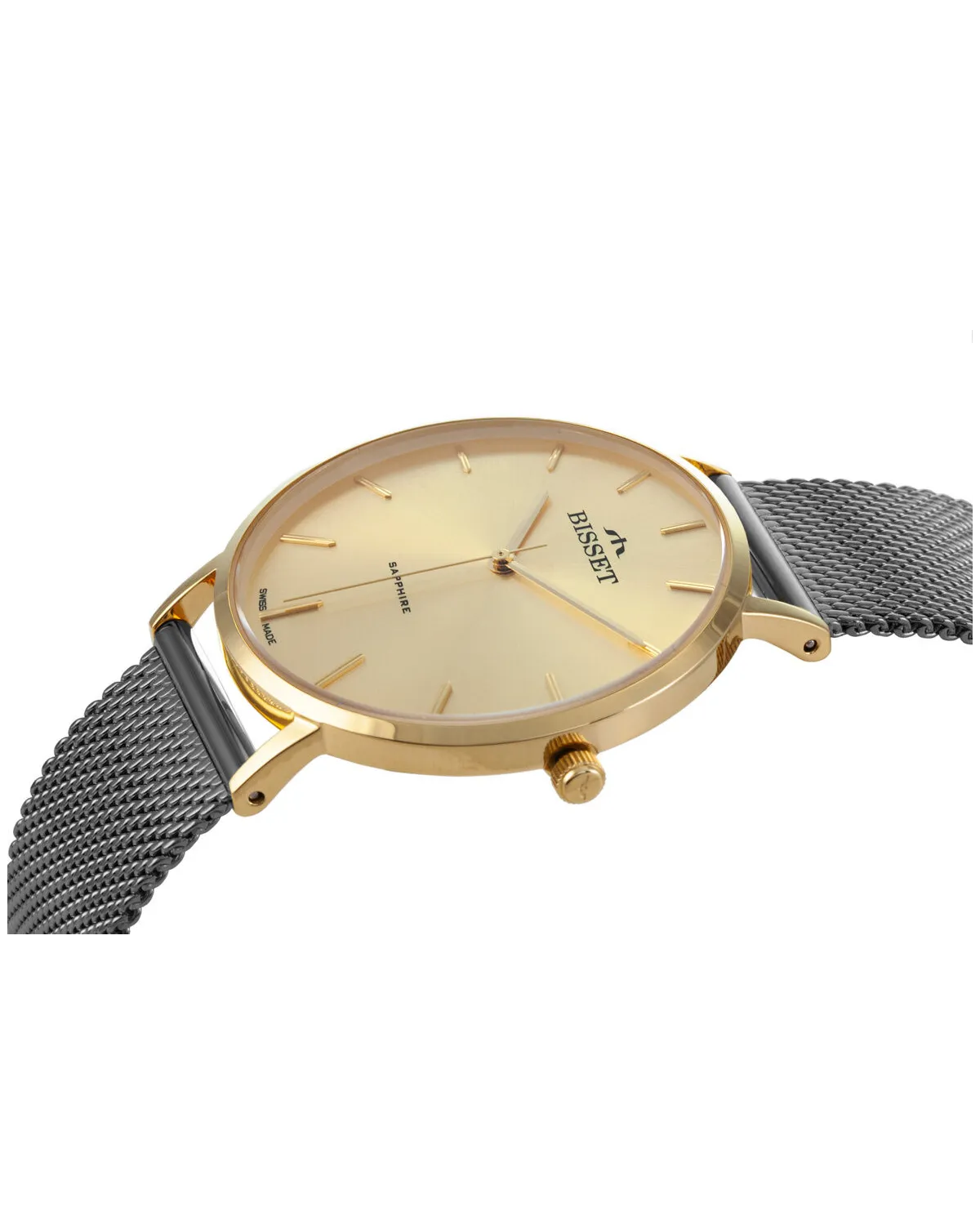 ZEGAREK DAMSKI BISSET BSBF33 (zb579v) - SZAFIROWE SZKŁO