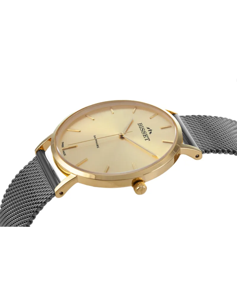 ZEGAREK DAMSKI BISSET BSBF33 (zb579v) - SZAFIROWE SZKŁO