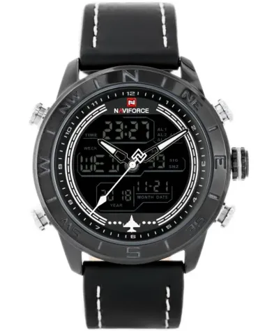 ZEGAREK MĘSKI NAVIFORCE - NF9144 (zn077a) - black/white + box
