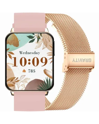 SMARTWATCH UNISEX GRAVITY GT17-1 - AMOLED, DODATKOWY PASEK (sg038a)