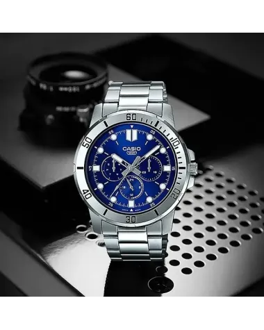 ZEGAREK MĘSKI CASIO MTP-VD300D-2E (zd268b) + BOX