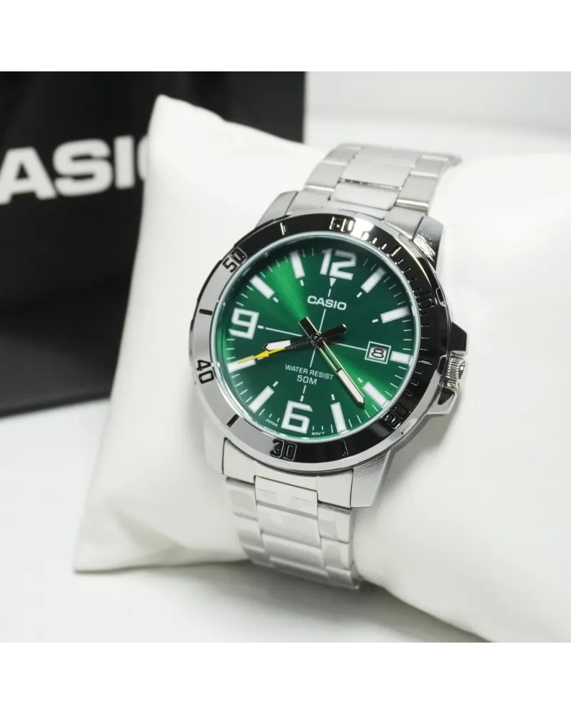 ZEGAREK MĘSKI CASIO MTP-VD01D-3B + BOX ZEGAREK MĘSKI CASIO MTP-VD01D-3B + BOX