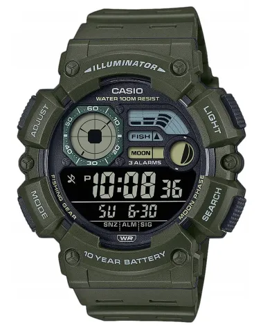 ZEGAREK MĘSKI CASIO Digital Moonphase WS-1500H-3B + BOX