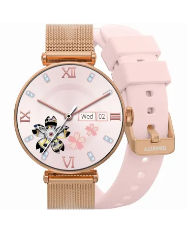 SMARTWATCH DAMSKI GRAVITY GT26-1 - DODATKOWY PASEK (sg042a)