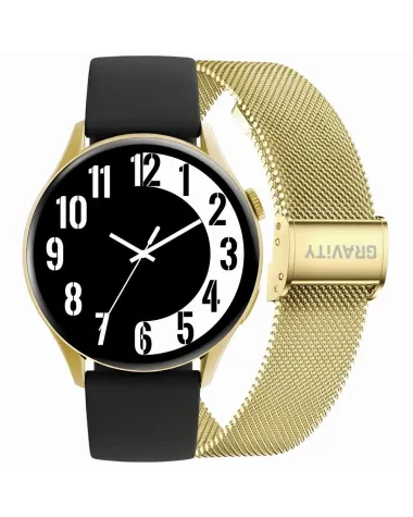 SMARTWATCH DAMSKI GRAVITY GT11-1 - AMOLED, DODATKOWY PASEK (sg044a)