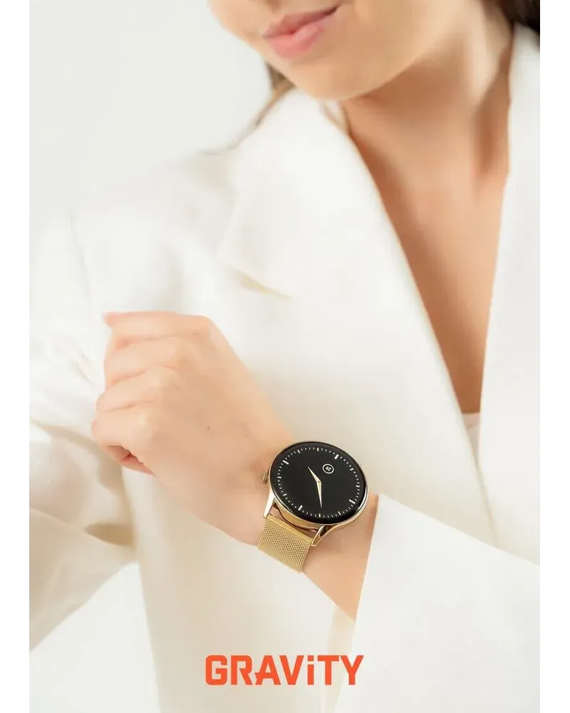 SMARTWATCH DAMSKI GRAVITY GT11-2 - AMOLED, DODATKOWY PASEK (sg044b)