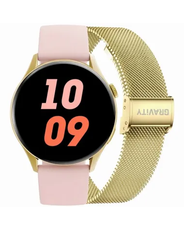 SMARTWATCH DAMSKI GRAVITY GT11-3 - AMOLED, DODATKOWY PASEK (sg044c)