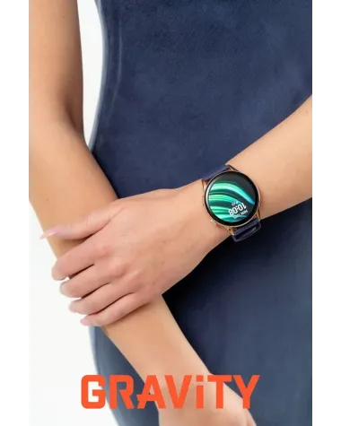 SMARTWATCH DAMSKI GRAVITY GT11-6 - AMOLED, DODATKOWY PASEK (sg044f)