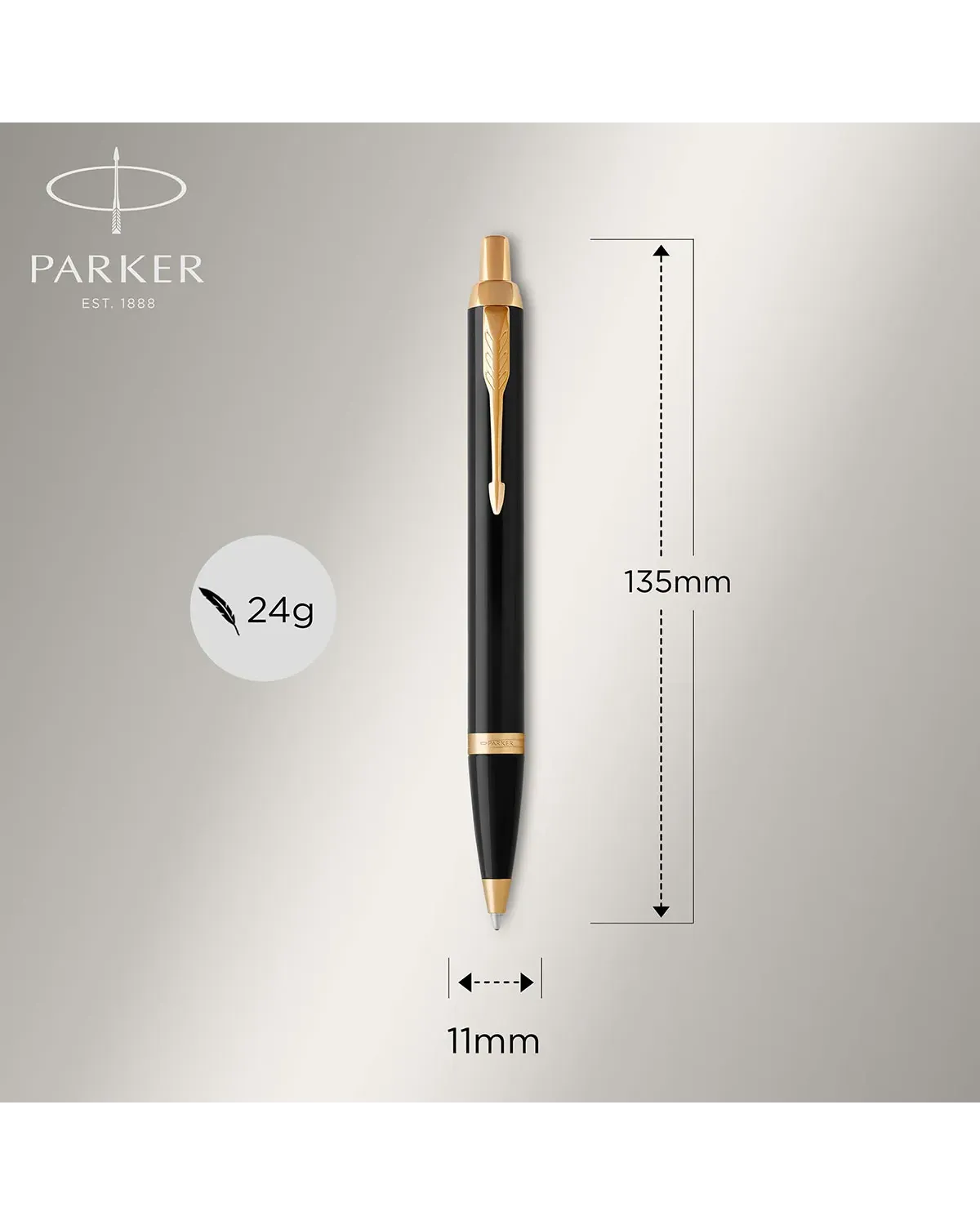 Długopis Parker IM Czarny GT w Pudełku z Etui (1931666/23) Długopis Parker IM Czarny GT w Pudełku z Etui (1931666/23)