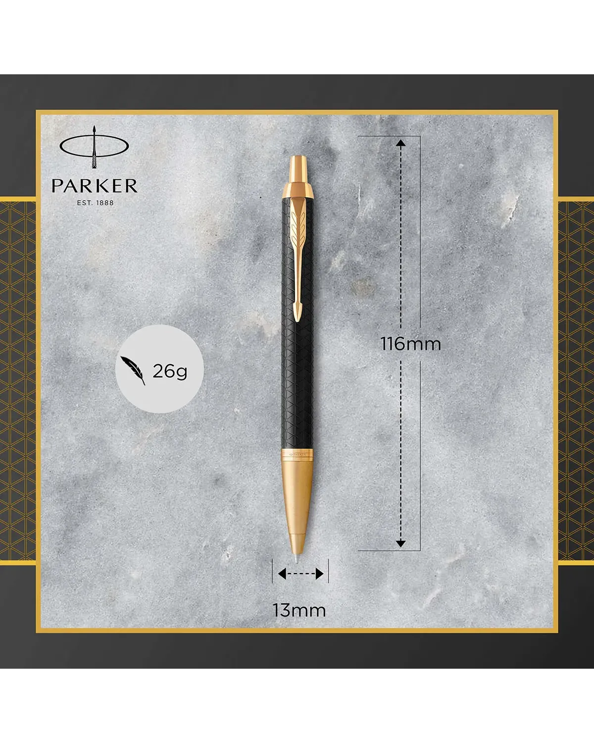 Długopis + Pióro Parker IM Premium Czarny GT (1931667/2) Długopis + Pióro Parker IM Premium Czarny GT (1931667/2)