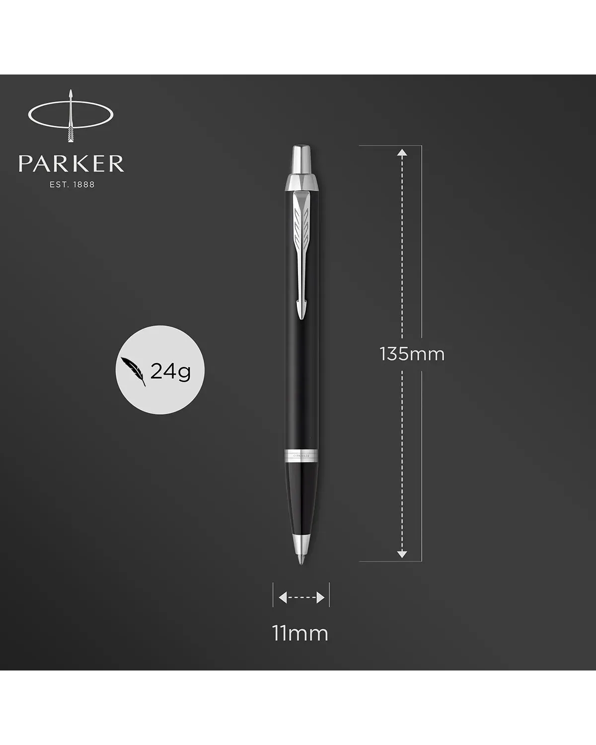 Długopis Parker IM Czarny Matowy CT w Pudełku z Grawerem (2143632/8)