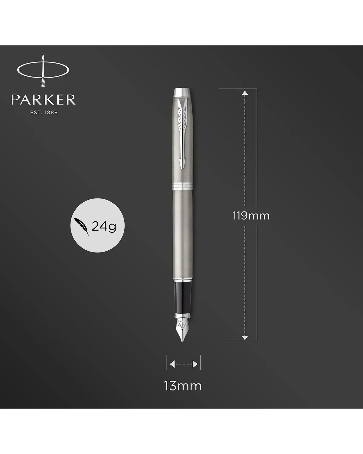 Pióro wieczne Parker IM Stainless Steel CT w Pudełku z Grawerem (2143635/2)