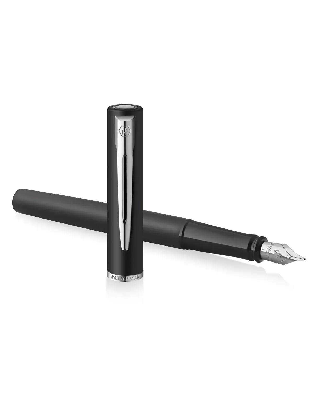 Długopis i Pióro Waterman Allure czarne matowe CT w Pudełku z Grawerem (2068192/3)