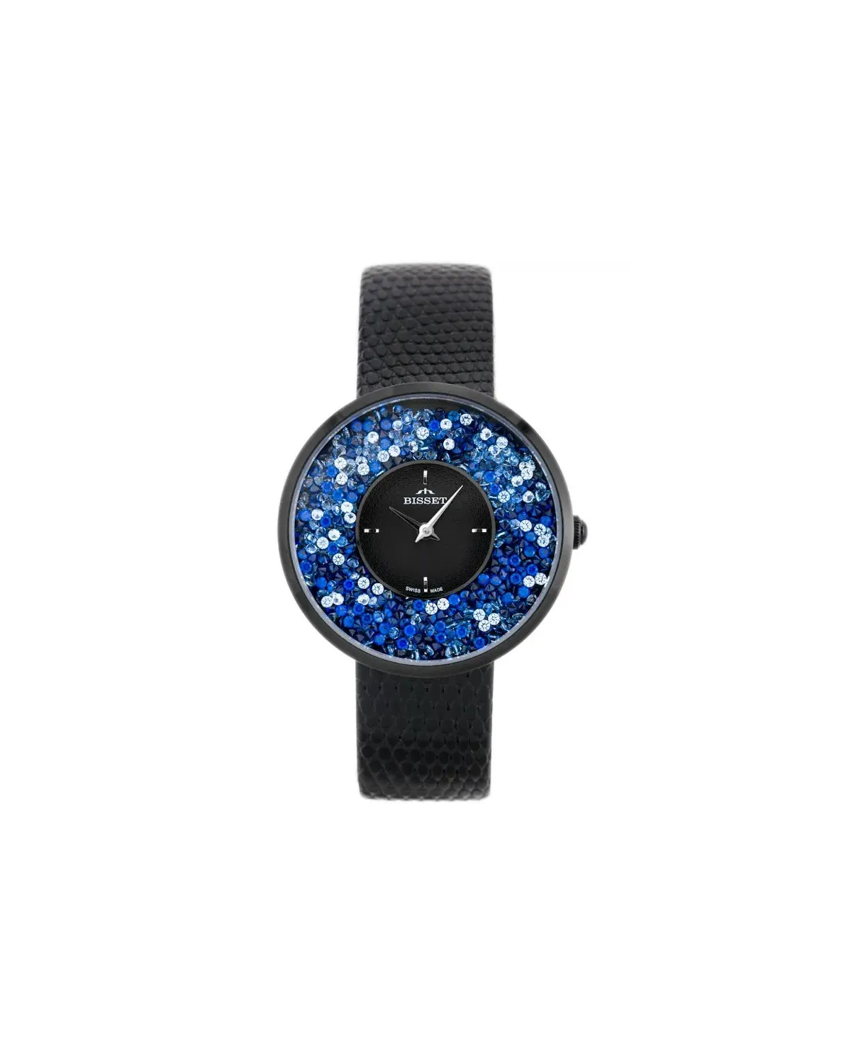 ZEGAREK DAMSKI BISSET BSAE04 - black/blue (zb541e)