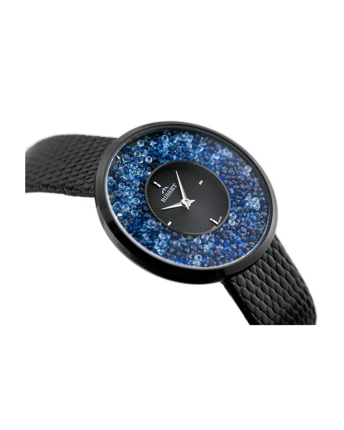 ZEGAREK DAMSKI BISSET BSAE04 - black/blue (zb541e)