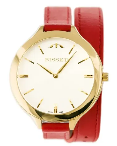 ZEGAREK DAMSKI BISSET BSAE20 - (zb545b) - DŁUGI PASEK