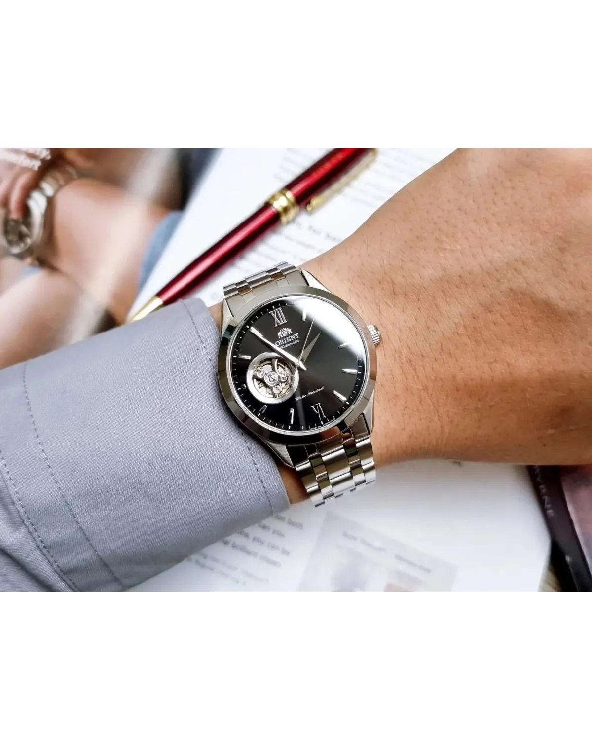 Zegarek Męski Orient Open Heart  FAG03001B0 + BOX