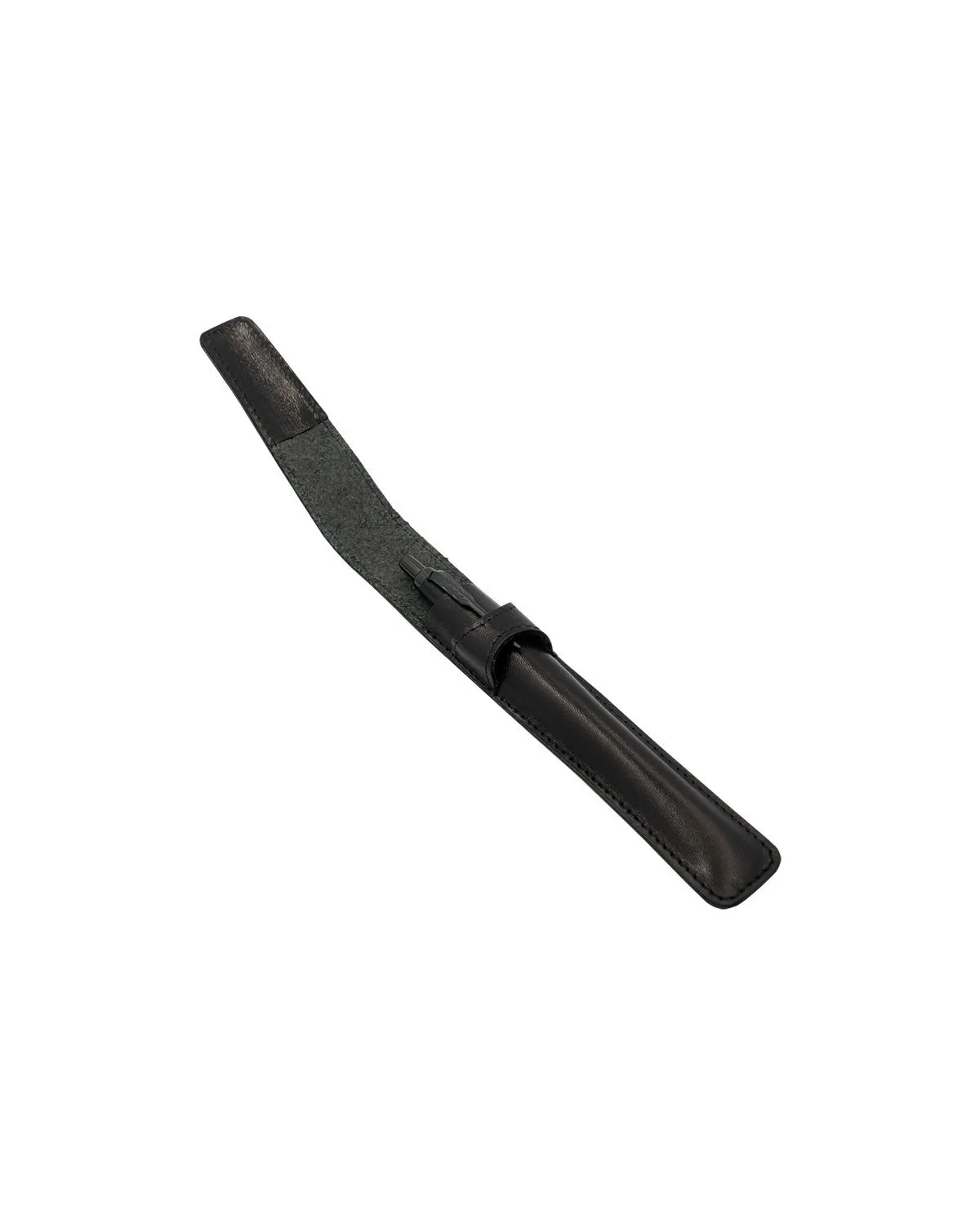 Sk&oacute;rzane, czarne etui z zaokrąglonymi bokami (E00136)