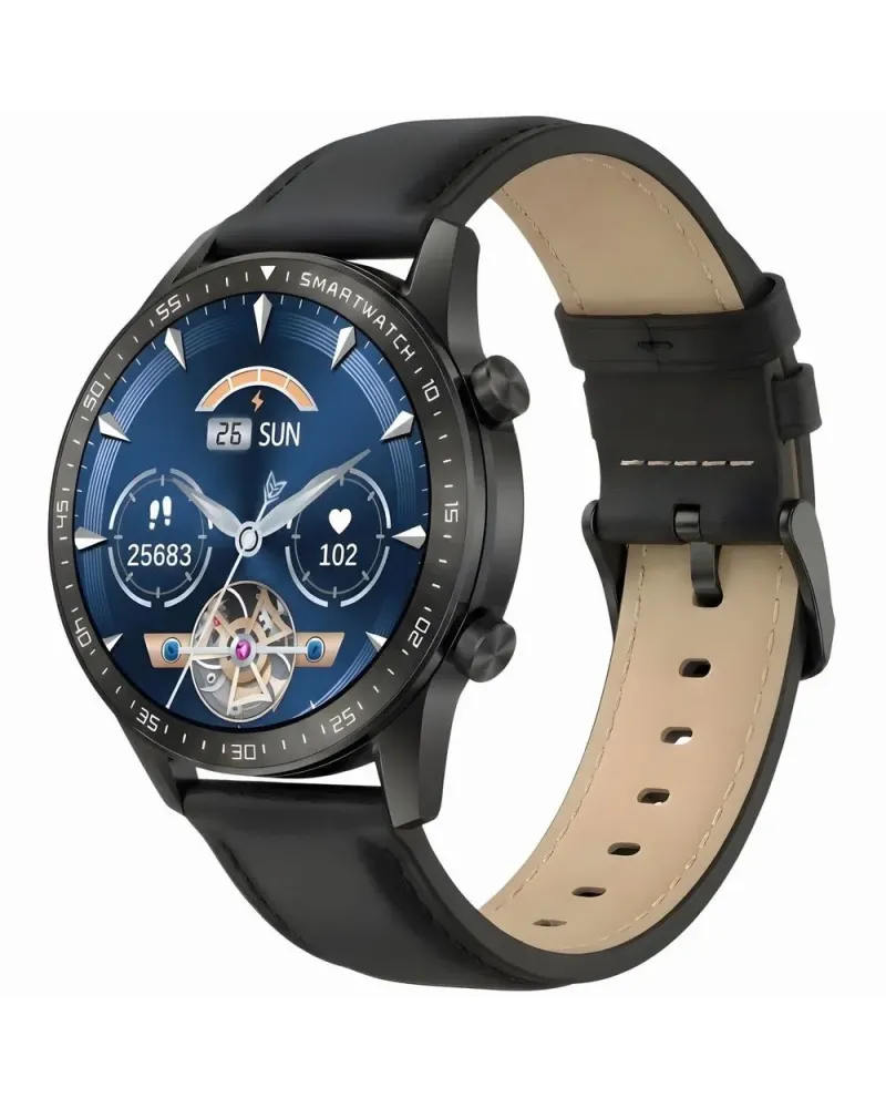 SMARTWATCH MĘSKI GRAVITY GT10-2 - AMOLED, DODATKOWY PASEK (sg046b)