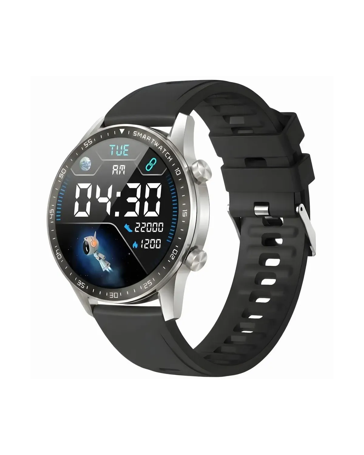 SMARTWATCH MĘSKI GRAVITY GT10-7 - AMOLED, DODATKOWY PASEK (sg046g)