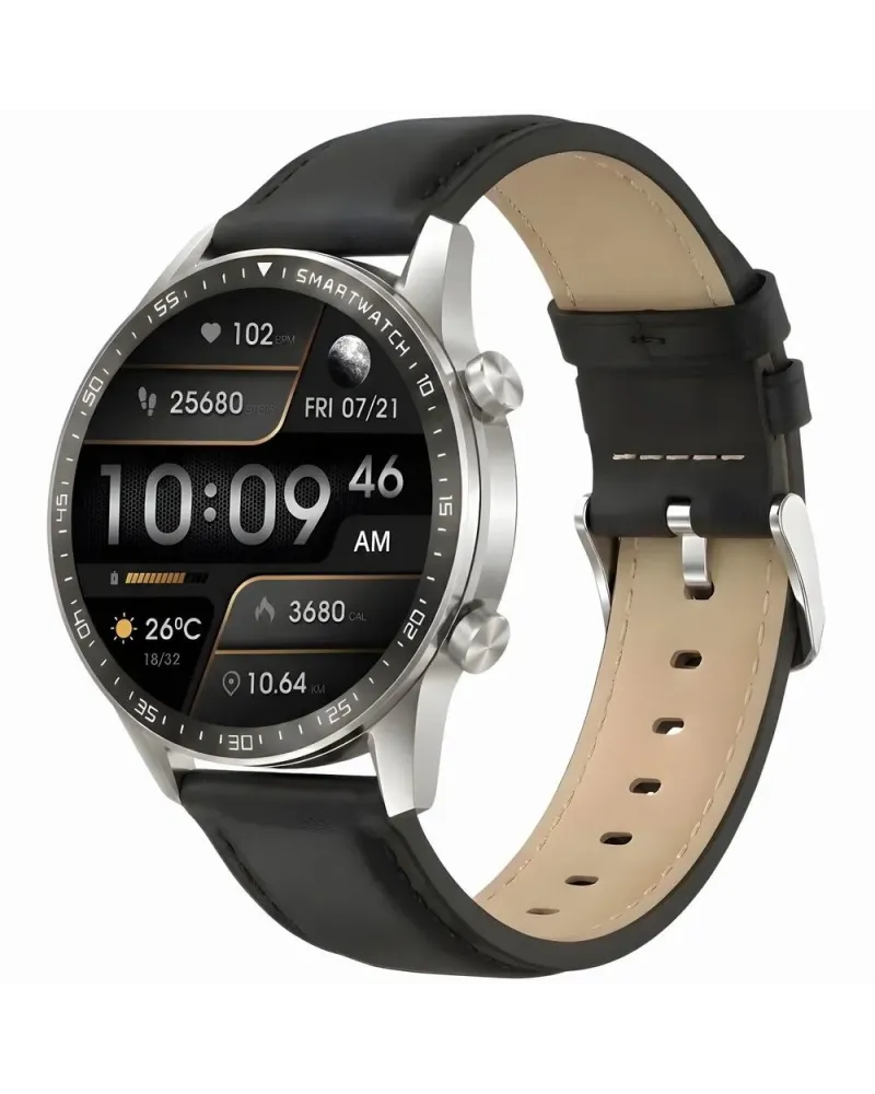 SMARTWATCH MĘSKI GRAVITY GT10-7 - AMOLED, DODATKOWY PASEK (sg046g)