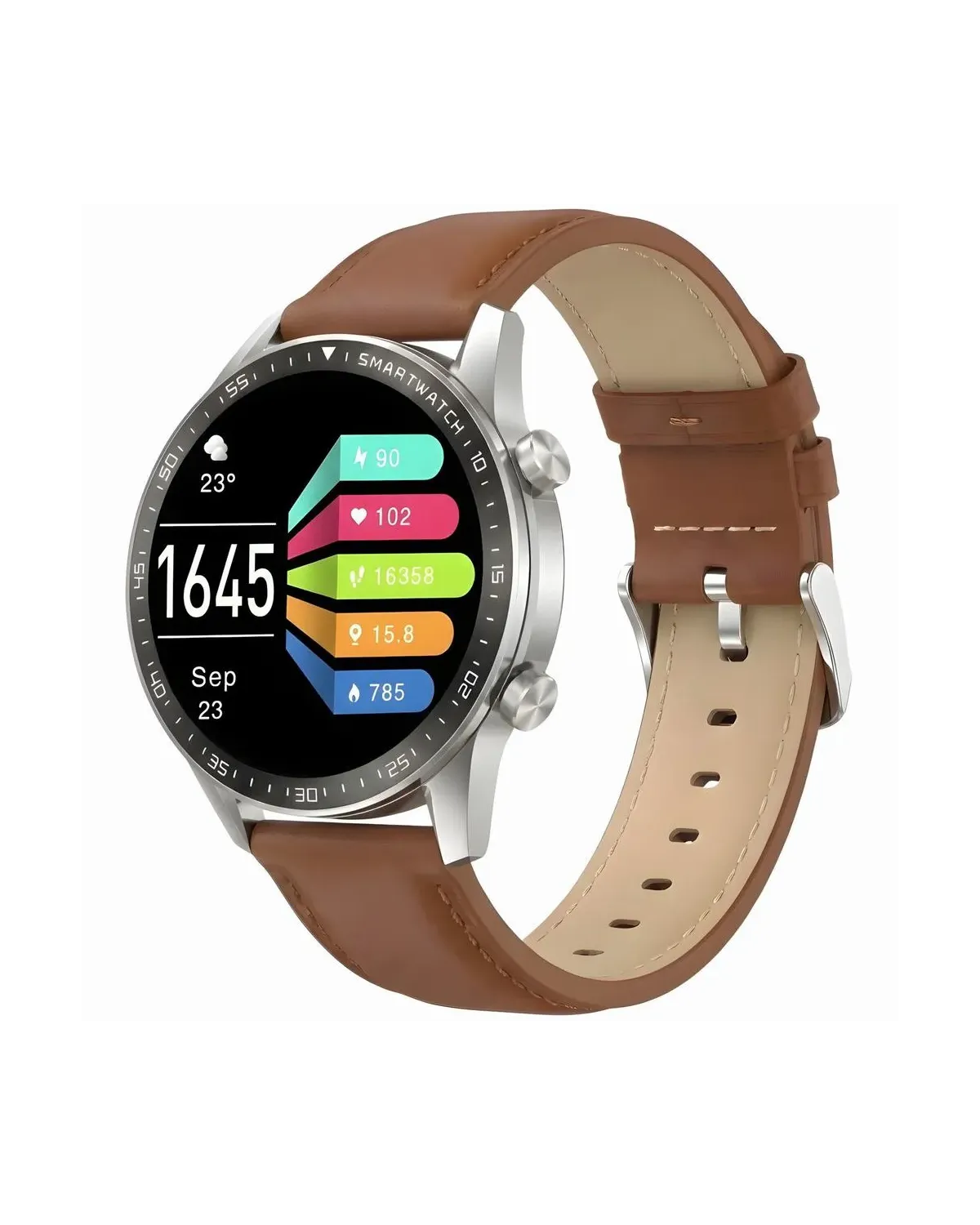 SMARTWATCH MĘSKI GRAVITY GT10-8 - AMOLED, DODATKOWY PASEK (sg046h)