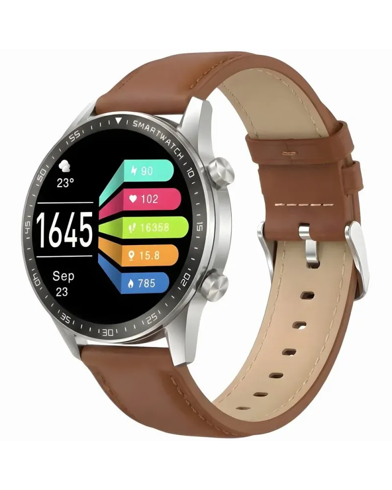 SMARTWATCH MĘSKI GRAVITY GT10-8 - AMOLED, DODATKOWY PASEK (sg046h)