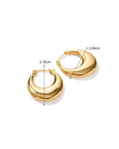 Kolczyki stalowe złote - serce (BK035)