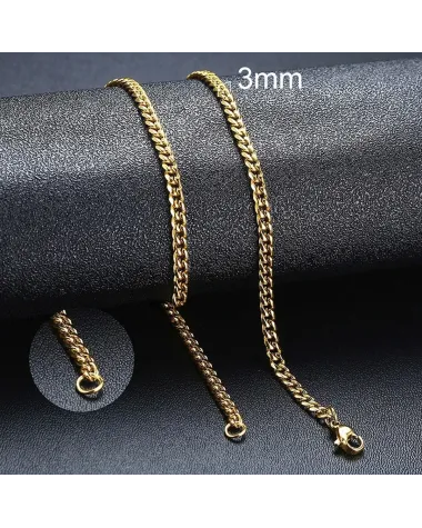 Łańcuszkowy naszyjnik - złoty (BZ006)