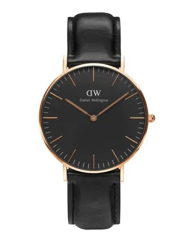 ZEGAREK DAMSKI DANIEL WELLINGTON Classic Black Sheffield Lady Rose Gold DW00100139 (zw508a)