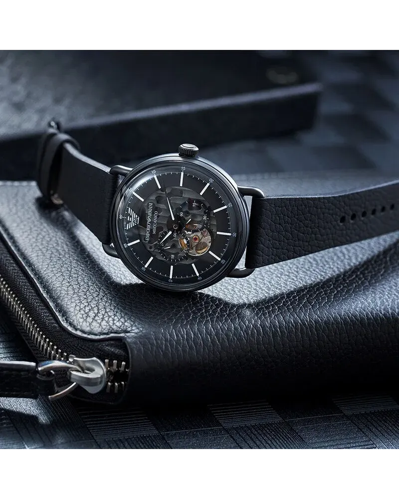ZEGAREK MĘSKI EMPORIO ARMANI AVIATOR AUTOMATIC AR60028 + BOX (zi099c) ZEGAREK MĘSKI EMPORIO ARMANI AVIATOR AUTOMATIC AR60028 + BOX (zi099c)