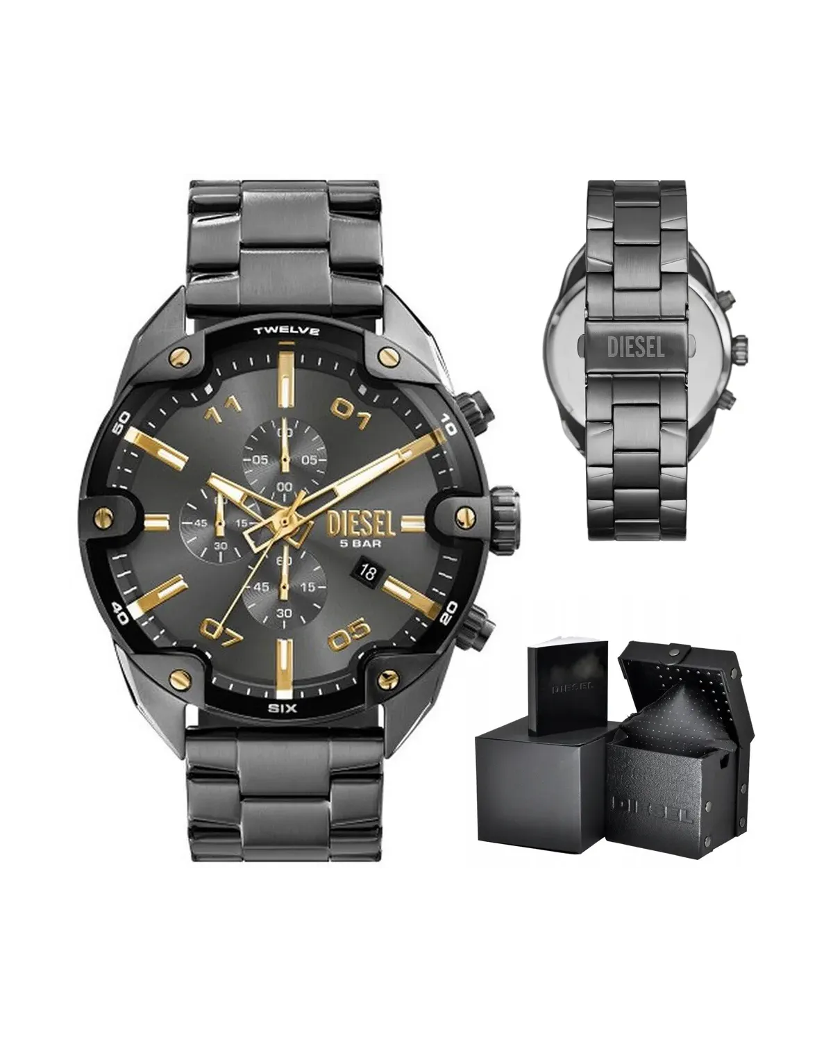 ZEGAREK MĘSKI DIESEL  Spiked Chronograph DZ4669 + BOX