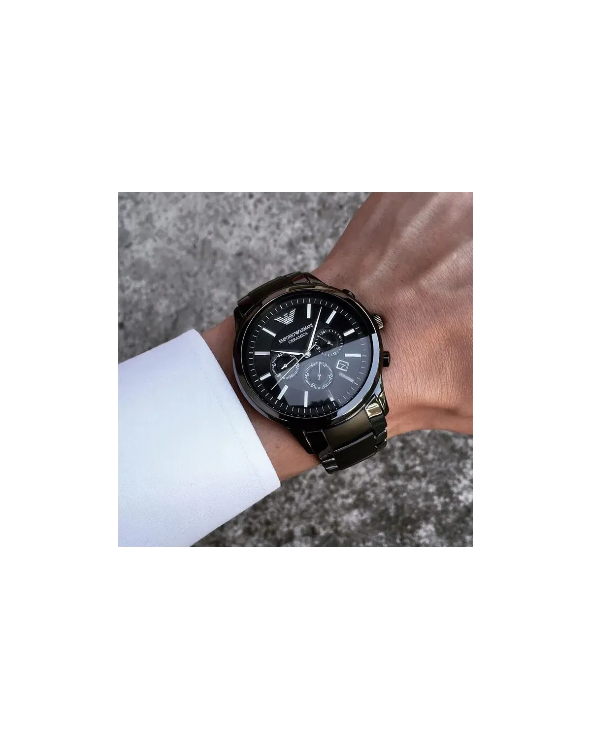 ZEGAREK MĘSKI EMPORIO ARMANI AR1451 - CERAMICA + BOX