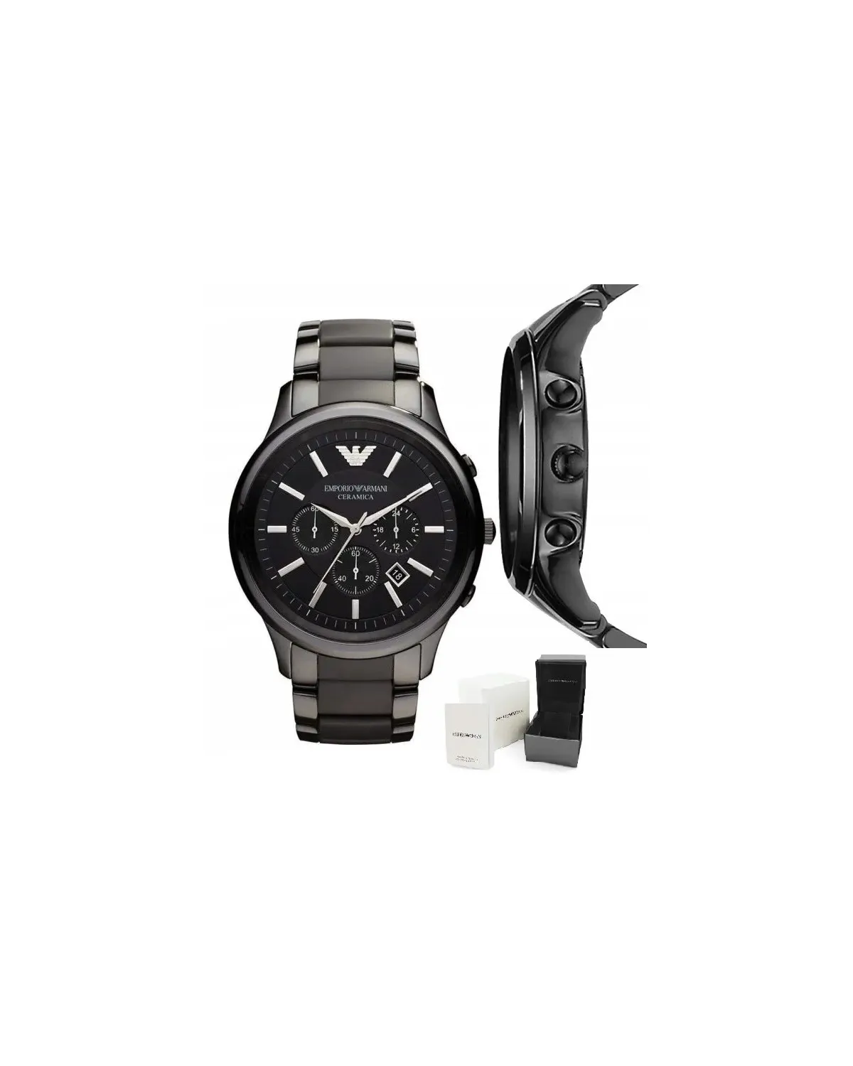 ZEGAREK MĘSKI EMPORIO ARMANI AR1451 - CERAMICA + BOX