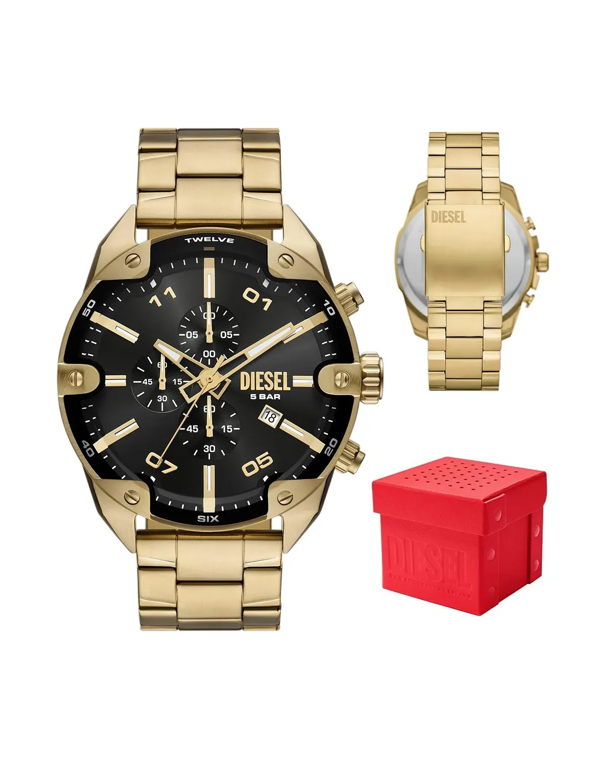 ZEGAREK MĘSKI DIESEL Spiked Chronograph DZ4678 + BOX ZEGAREK MĘSKI DIESEL Spiked Chronograph DZ4678 + BOX