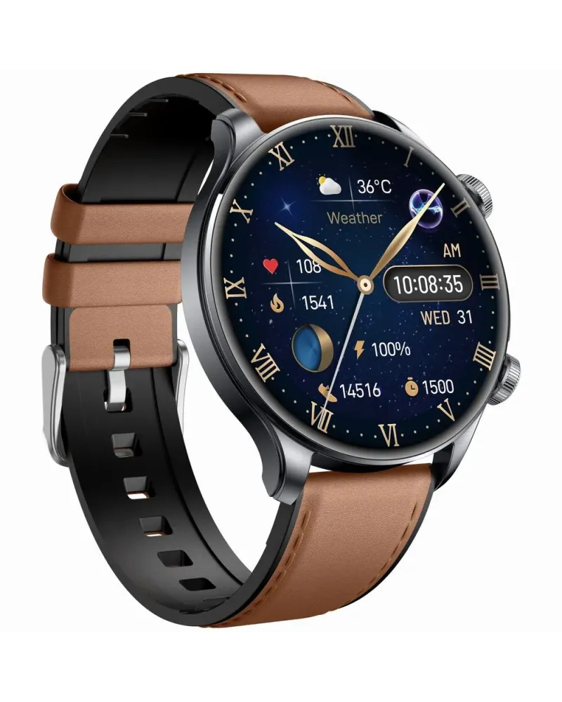 SMARTWATCH MĘSKI GRAVITY GT35-1 - AMOLED, DODATKOWY PASEK (sg049a)