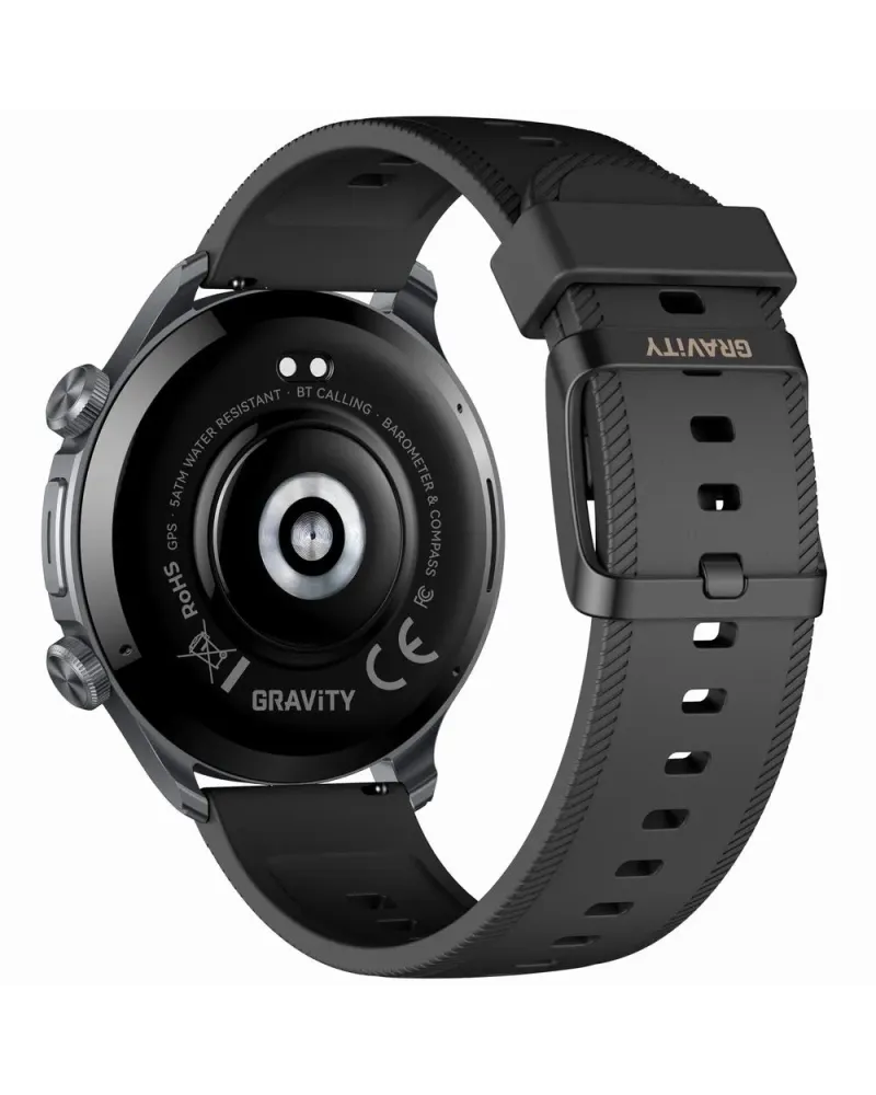 SMARTWATCH MĘSKI GRAVITY GT35-1 - AMOLED, DODATKOWY PASEK (sg049a)