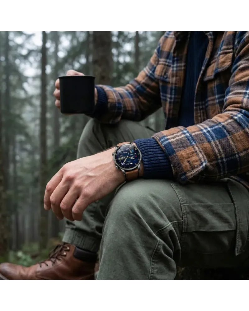 SMARTWATCH MĘSKI GRAVITY GT35-1 - AMOLED, DODATKOWY PASEK (sg049a)