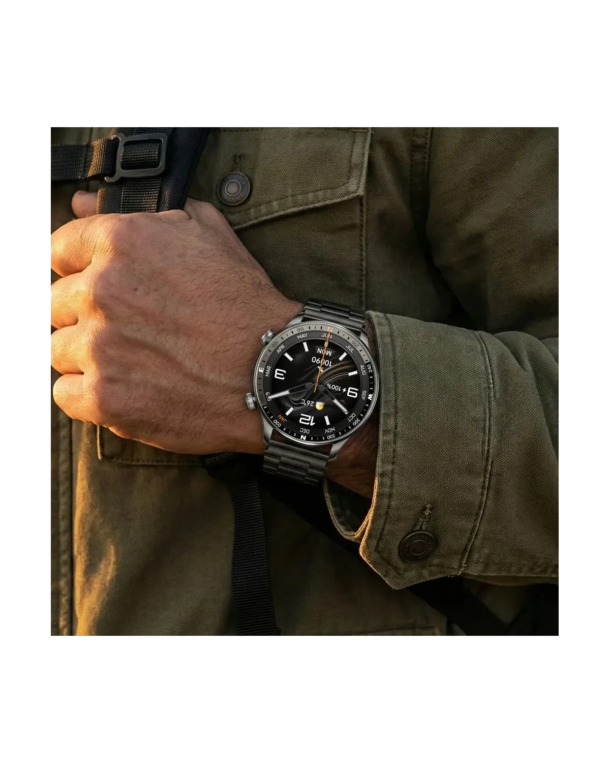 SMARTWATCH MĘSKI GRAVITY GT35-2- AMOLED, DODATKOWY PASEK (sg049b)