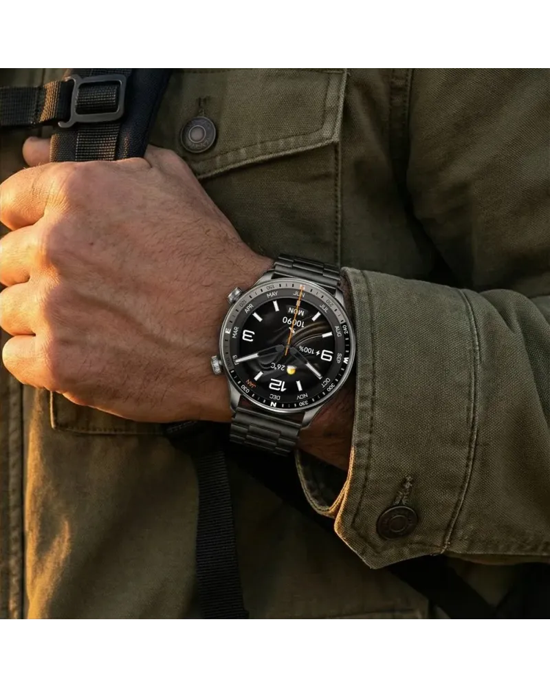 SMARTWATCH MĘSKI GRAVITY GT35-2- AMOLED, DODATKOWY PASEK (sg049b)