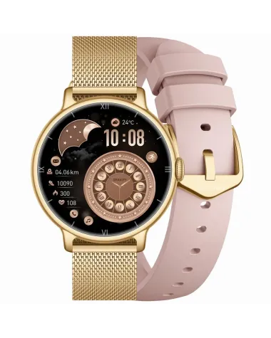 SMARTWATCH DAMSKI GRAVITY GT33-1 - AMOLED, DODATKOWY PASEK (sg048a)