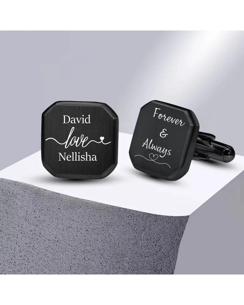 Spinki do koszuli stalowe - srebrne (BD048)