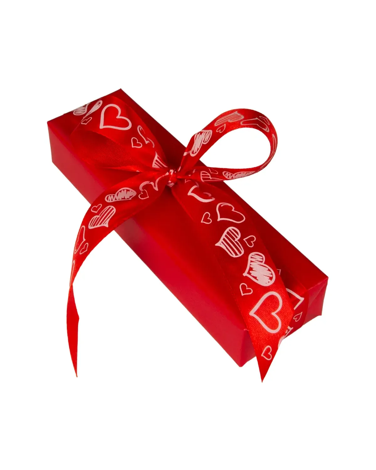 Pakowanie prezentów - papier czerwony w serca (WZ0038)