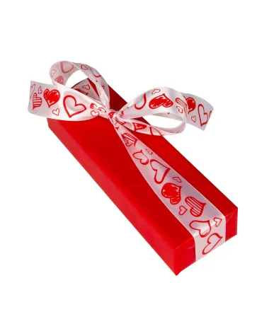 Pakowanie prezentów - papier czerwony w serca (WZ0039)