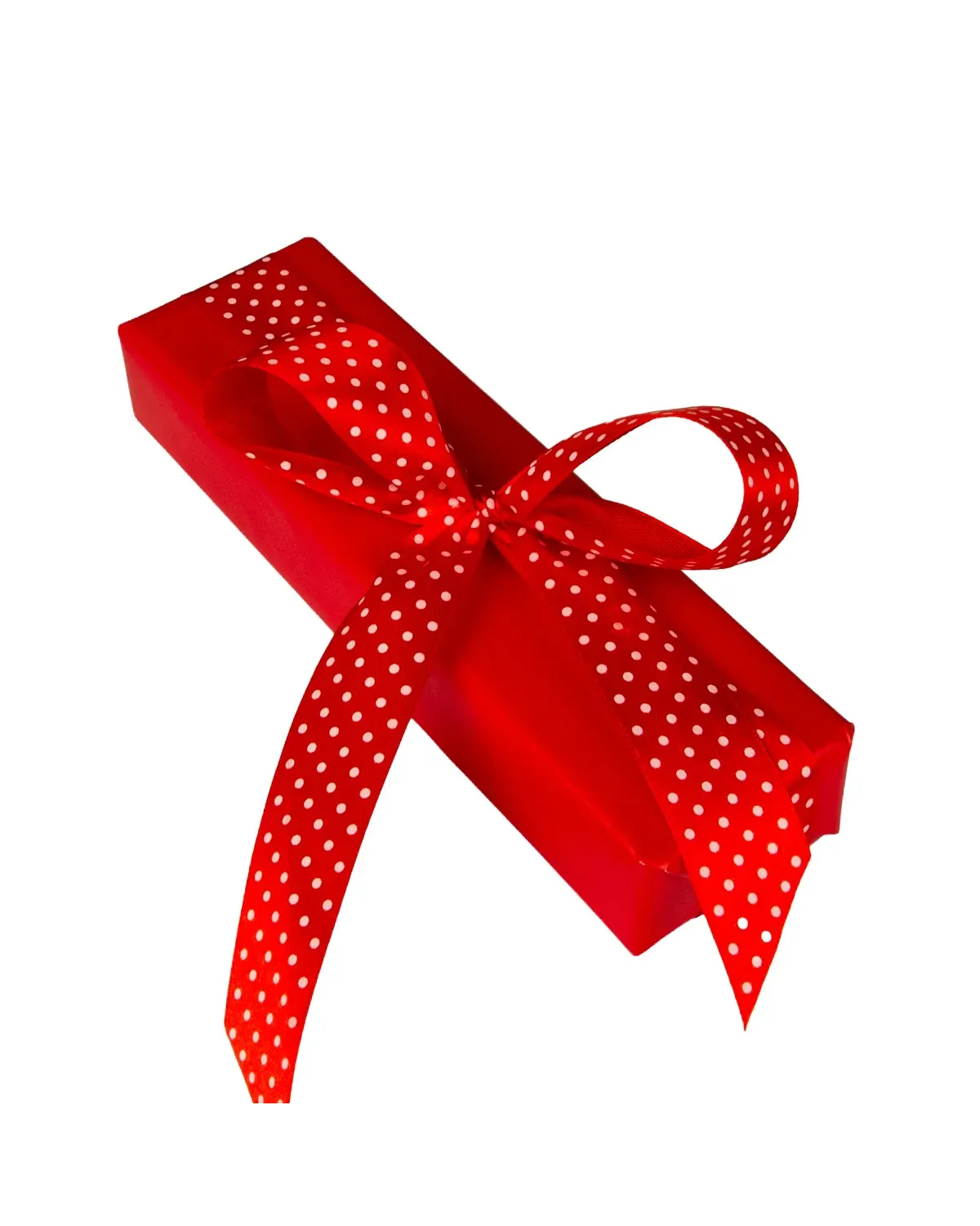 Pakowanie prezentów - papier czerwony w groszki (WZ0040)