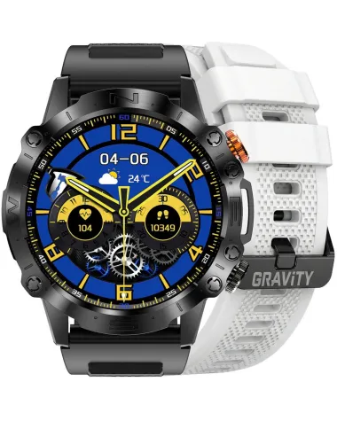 SMARTWATCH MĘSKI GRAVITY GT20-8 - AMOLED, DODATKOWY PASEK (sg024g)